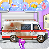 Ambulance Car Wash Game