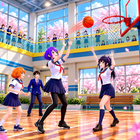 Anime Girl High School Simulator Game