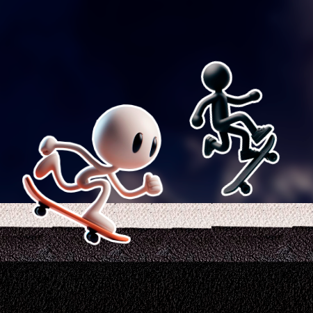 Black and White Stickman Game