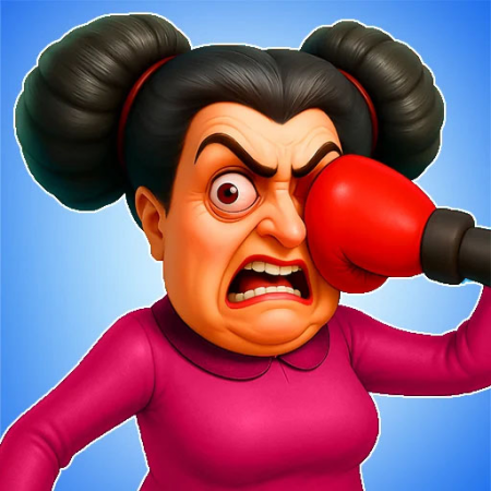 Crazy Aunty Slap and Punch