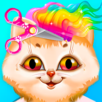 Crazy Cat Hair Salon Game