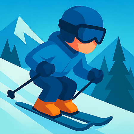 Crazy Snow Skier