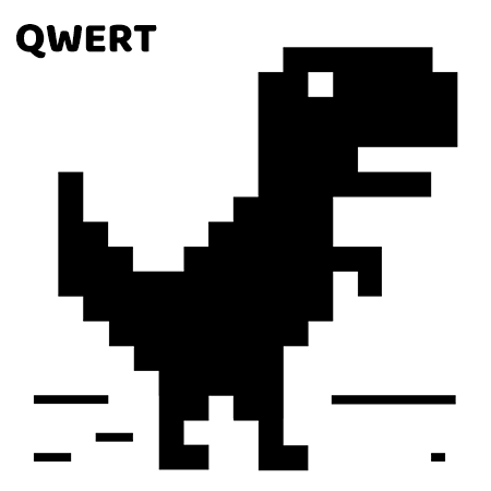 Dinosaur Game QWERT Jogo