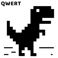 Dinosaur Game QWERT Jogo