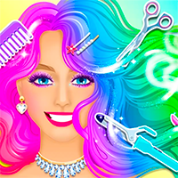 Hairstyles: Rainbow Beauty Salon Game