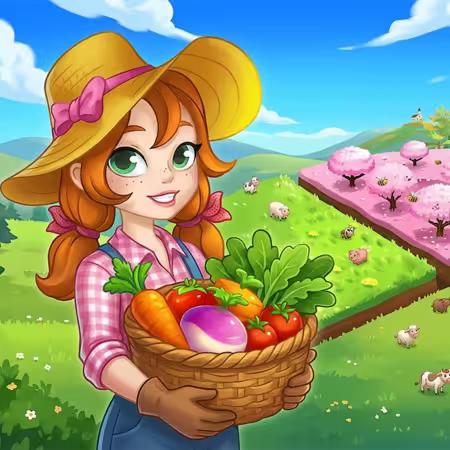 Happy Farm Fields Puzzle Game