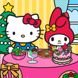 Hello Kitty And Friends Xmas Dinner - Play Hello Kitty And Friends Xmas  Dinner Game Online