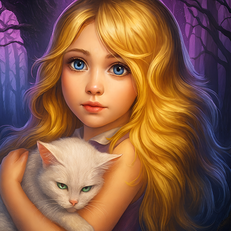 Hidden Object - Girl and Cat