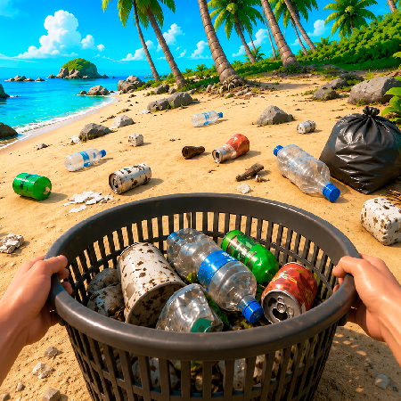 Island Cleaner Simulator Game