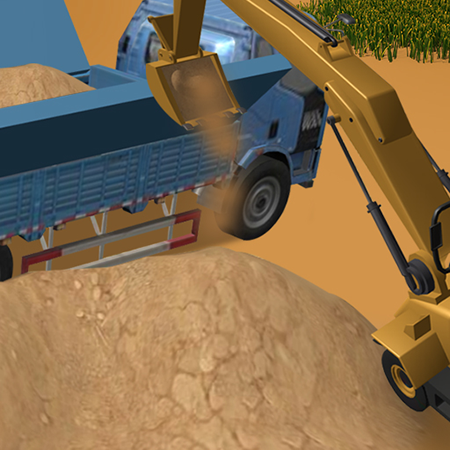 Excavator Driving Challenge Game