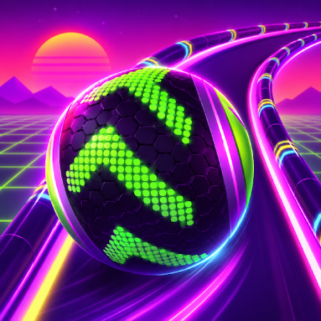 Neon Rolling Ball