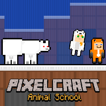 PixelCraft Animal School Game