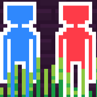 Pixilart - red stickman running by blue-blue