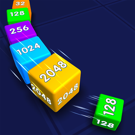 Cube Snake 2048 Game